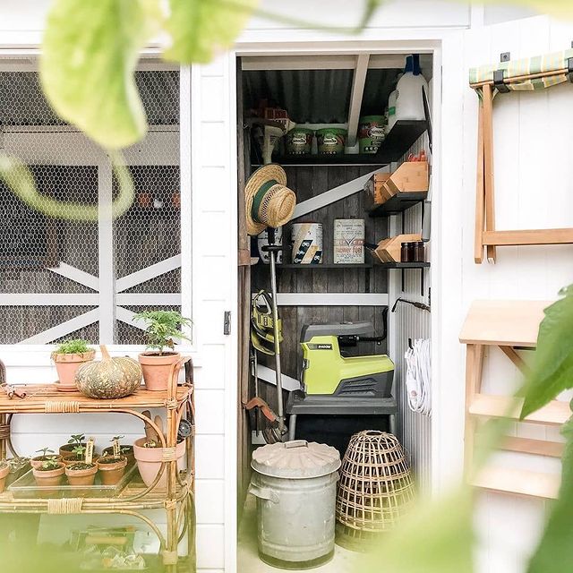 With a place for everything and everything in its place, 119houseonthehill's utility shed is perfect for storing their larger garden tools 🌱