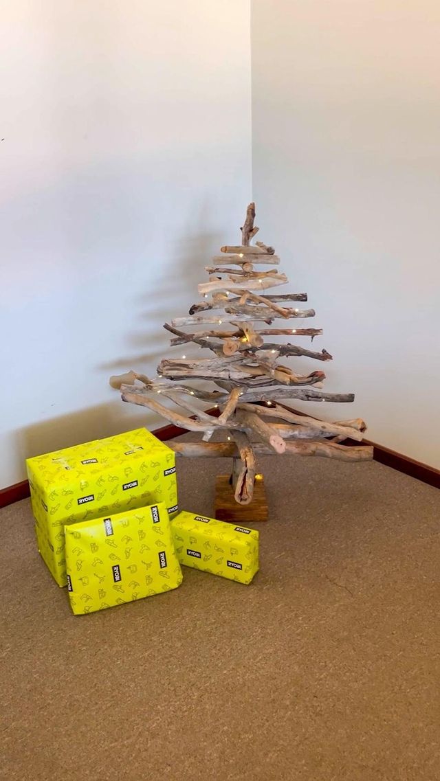 Christmas is away from home for us this year, so we got creative with our RYOBI ONE+ tools to craft this DIY Chrissy tree! The RYOBI ONE+ range is not just perfect for projects like this, but also great for gifting this holiday season. #ryobimade ryobiau
