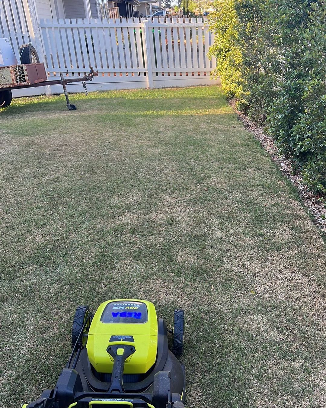 Who else names their lawn mower?✋ 

@highfields_lawnie uses the RYOBI 36V HP™ Brushless 46cm Lawn Mower (aka. Raba 😜) to maintain his lawn with ease! 

#RYOBIau #batterypowered #RYOBIpowertools #RYOBImade #lawnmowers #lawncare
