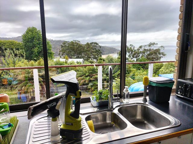 Thanks ryobiau for gifting my husband and I a fantastic window vacuum cleaning tool for my arsenal of cleaning products. My client was very happy with her sparkling windows. I highly recommend it as you don't have to lug around a big bucket of water and it dries impeccably 🙌🏻🙏🏻#ryobiau #ryobiaustralia #powertoolcleaner #ecocleaning #kingstontasmania #deepcleanmonday #ryobimade